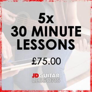 5x 30 minute guitar lessons