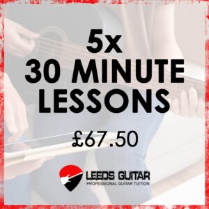 5 x 30 minute guitar lessons