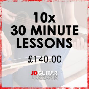 10x 30 minute guitar lessons